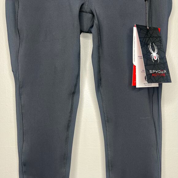 NWT Spyder Active Women's High-Waisted Leggings Base Layer Sz S Black Quick Dry - Picture 3 of 13